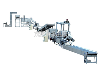 煙臺花生米自動油炸生產線